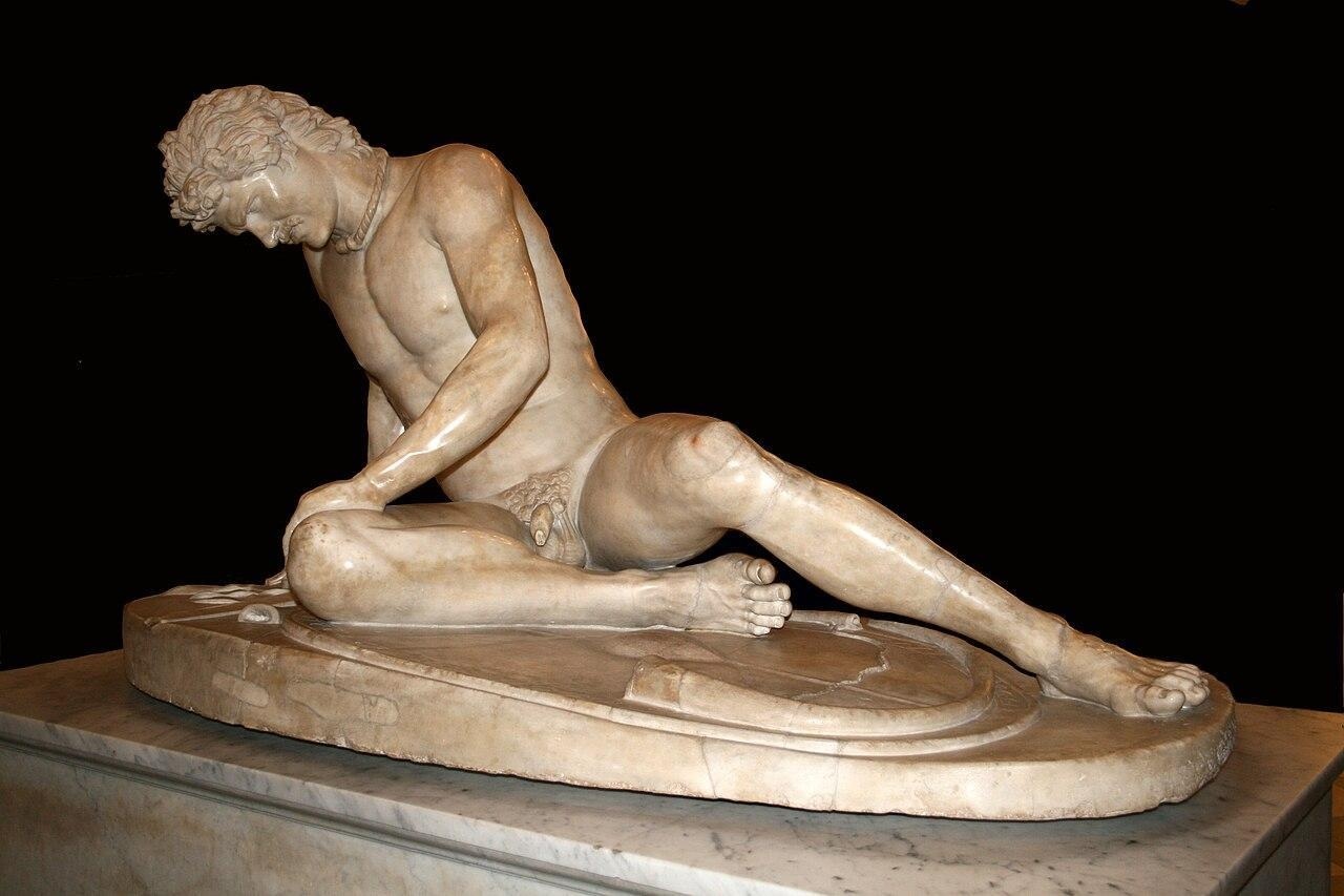 The Dying Gaul, a reclining marble sculpture of a wounded Gallic warrior.